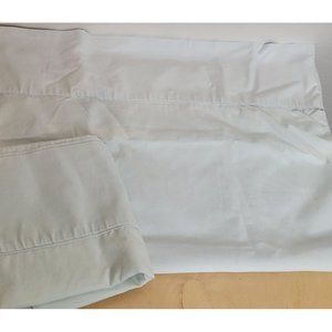 Vintage Pillow Cases PALE BLUE Fabric Design Set of 2 Faded Fold Lines 20 x 28